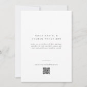 Klassieke formele QR-code trouwfoto uitnodiging (Voorkant)