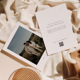 Klassieke formele QR-code trouwfoto uitnodiging