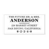 Klassieke, formele toekomst van de heer & mevrouw rubberstempel (Afrduk)