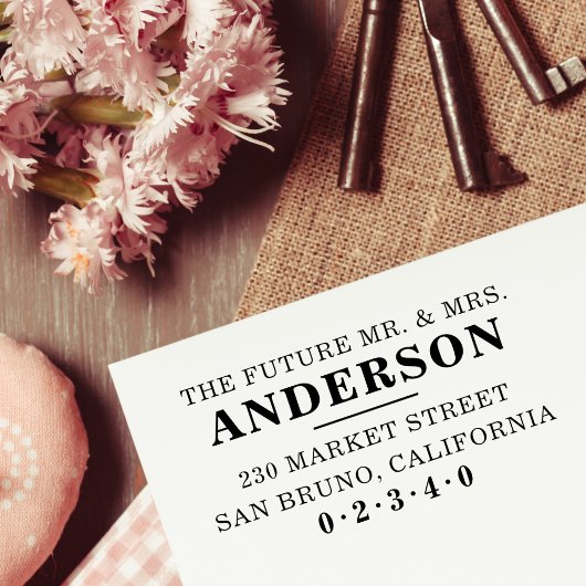 Klassieke, formele toekomst van de heer & mevrouw rubberstempel