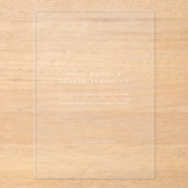 Klassieke Formele Trouwacryl Acryl Uitnodigingen (Voorkant)