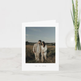Klassieke formele trouwfoto gevouwen uitnodiging
