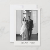 Klassieke Formele Trouwfoto Monogram Bedankt (Voorkant)