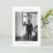 Klassieke formele trouwfoto Save the Date (Staand voorkant)