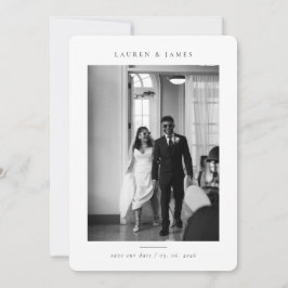 Klassieke formele trouwfoto Save the Date