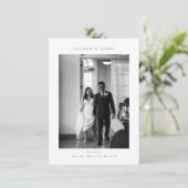 Klassieke formele trouwfoto save the date (Staand voorkant)