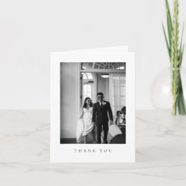 Klassieke Formele Trouwfoto Vouwkaart Bedankkaart