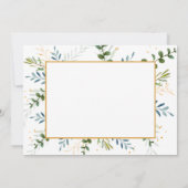 Klassieke formele trouwuitnodigingen eucalyptus kaart (Achterkant)