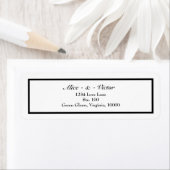 Klassieke formele zwarte witte bruiloft etiket (Insitu)