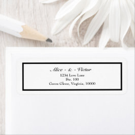 Klassieke formele zwarte witte bruiloft etiket