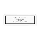 Klassieke formele zwarte witte bruiloft etiket (Voorkant)