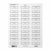 Klassieke formele zwarte witte bruiloft etiket (Full Sheet)