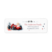 Klassieke Formule Raceauto Etiket (Voorkant)