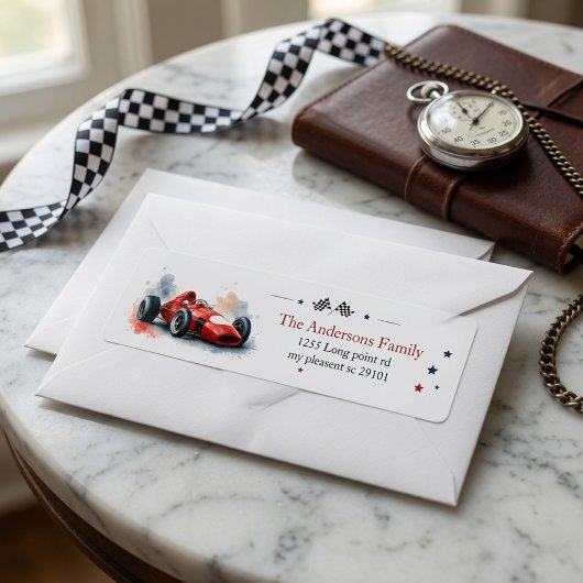 Klassieke Formule Raceauto Etiket