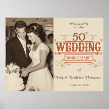 Klassieke foto 50ste huwelijksverjaardag Welkom