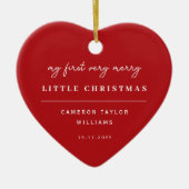 Klassieke Foto Baby's mijn eerste zeer prettige kl Keramisch Ornament (Voorkant)