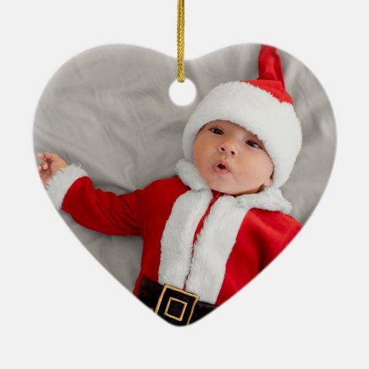 Klassieke Foto Baby's mijn eerste zeer prettige kl Keramisch Ornament (Achterkant)