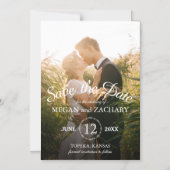 Klassieke foto-bruiloft Save the Date Custom Magnetische Uitnodiging (Voorkant)
