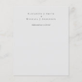 Klassieke FOTO Budget Bruiloft Bedankkaart (Achterkant)