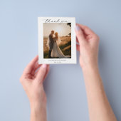 Klassieke Foto Budget Bruiloft Bedankkaart Flyer (Hand)