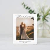 Klassieke Foto Budget Wedding Dank u kaart (Staand voorkant)