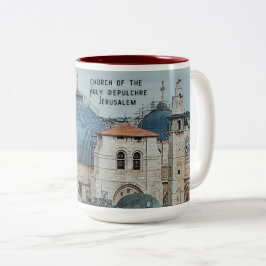 Klassieke foto Christelijk geloof religieus Tweekleurige Koffiemok