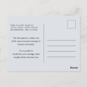 Klassieke foto Collage Blue Handsome Boy Birth Ann Briefkaart (Achterkant)