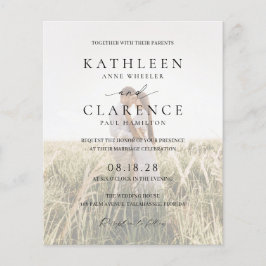 Klassieke Foto Elegant Budget Huwelijksuitnodiging