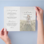 Klassieke Foto Elegant Budget Trouwprogramma Flyer (Hand)