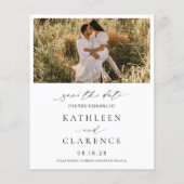 Klassieke Foto Elegant Budget Wedding Save the Dat Flyer (Achterkant)