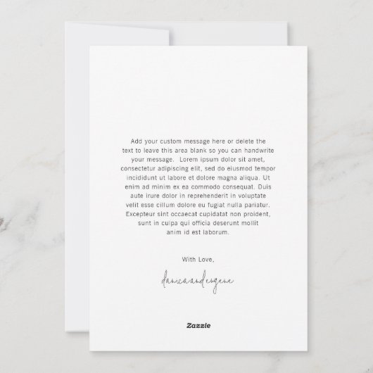 Klassieke foto Elegant Pas getrouwd Christmas Feestdagenkaart (Achterkant)