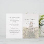 Klassieke Foto Elegant Trouwprogramma (Staand voorkant)