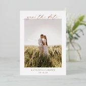Klassieke Foto Elegant Wedding Save the Date Folie Uitnodiging (Staand Voorkant)