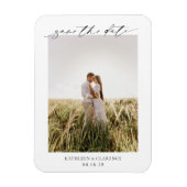 Klassieke Foto Elegant Wedding Save the Date Magneet (Verticaal)