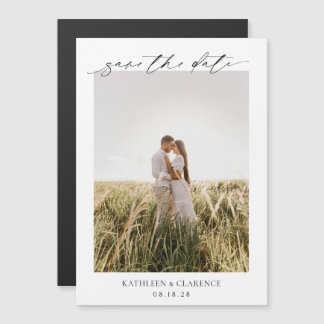 Klassieke Foto Elegant Wedding Save the Date Magnetische Uitnodiging