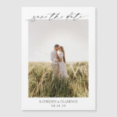 Klassieke Foto Elegant Wedding Save the Date Magnetische Uitnodiging (Voorkant)