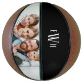 Klassieke foto en monogram basketbal (Verticaal)