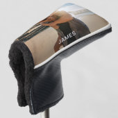 Klassieke foto en naam golfheadcover (3/4 voorkant)
