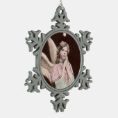  klassieke foto-engel tin sneeuwvlok ornament (Links)