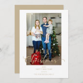 Klassieke foto-kerstcadeau voor whimsical-script (Voorkant / Achterkant)