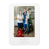 Klassieke foto-kerstcadeau voor whimsical-script magneet (Verticaal)