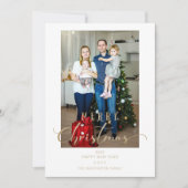 Klassieke foto Kerstmis Whimsical Script citaat (Voorkant)