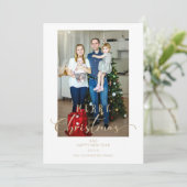 Klassieke foto Kerstmis Whimsical Script citaat (Staand voorkant)