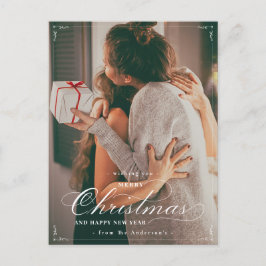 Klassieke foto Merry Kerstry Nieuwjaar Briefkaart