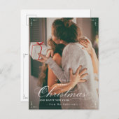 Klassieke foto Merry Kerstry Nieuwjaar Briefkaart (Voorkant / Achterkant)