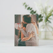 Klassieke foto Merry Kerstry Nieuwjaar Briefkaart (Staand voorkant)