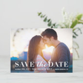 Klassieke foto van de Romance sparen de datumkaart Save The Date (Staand voorkant)