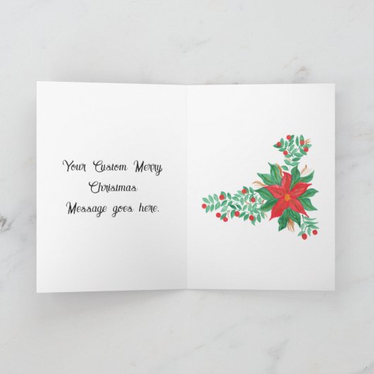 Klassieke foto van Kerstmis en Nieuwjaar Feestdagen Kaart (Binnen)