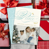 Klassieke foto van kerstvredeskalligrafie feestdagenkaart