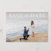 Klassieke foto van White Modern Mix Typography Save The Date (Voorkant / Achterkant)